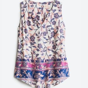 Verse Jory Split Neck Top, Medium, Floral